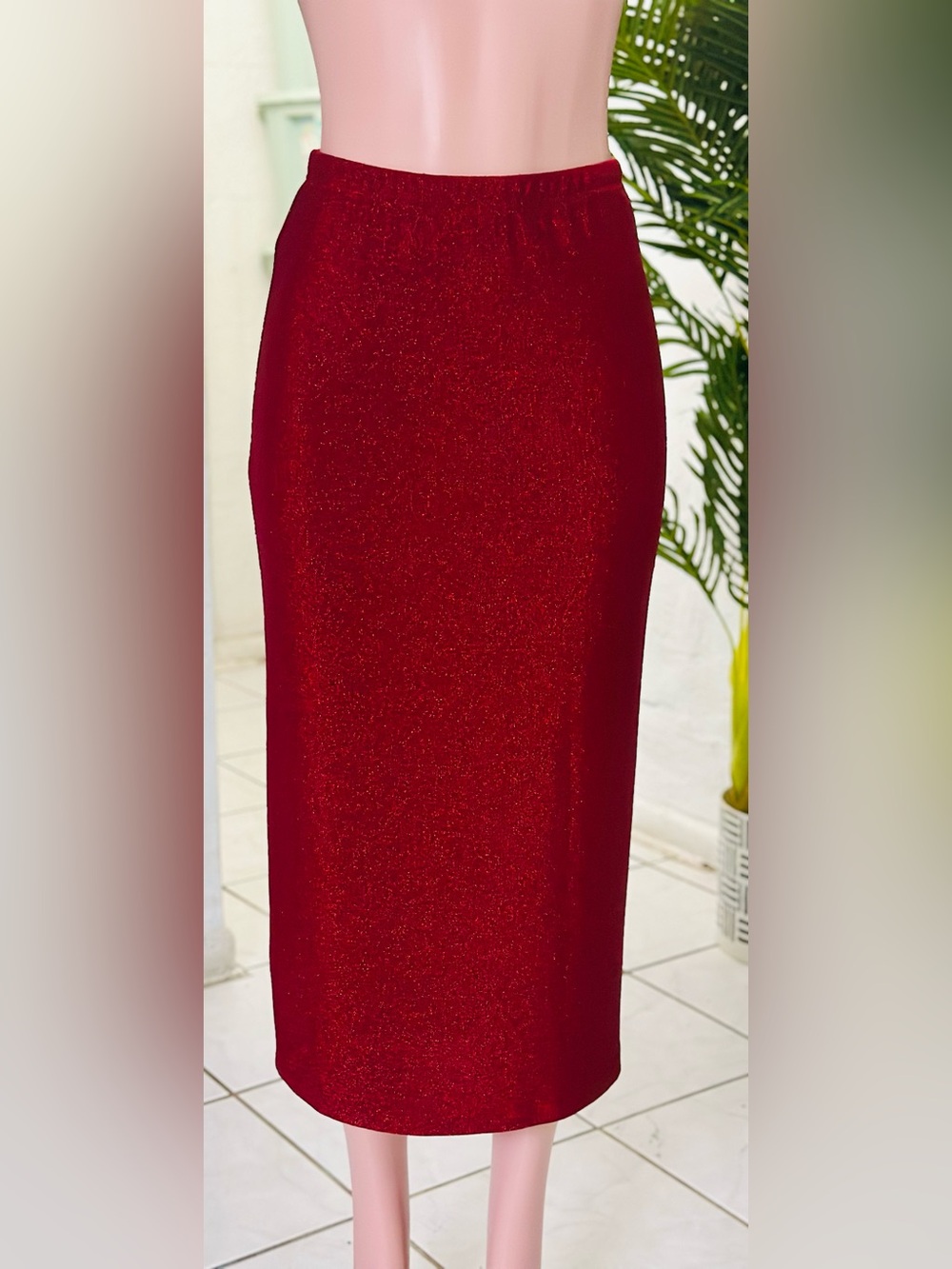 Walter Baker Red Midi Skirt